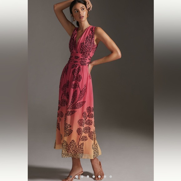 Anthropologie Dresses & Skirts - NWT Anthropologie Verb by Pallavi Singhee V-neck Ombré maxi dress size XSP